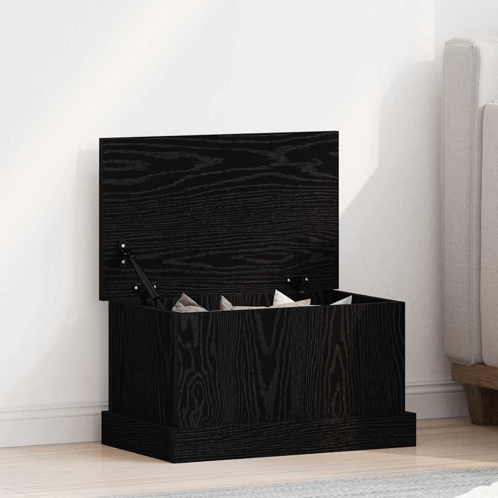 Aufbewahrungsbox Schwarz Eichen-Optik 50 x 30 x 28 cm