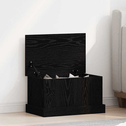 Aufbewahrungsbox Schwarz Eichen-Optik 50 x 30 x 28 cm
