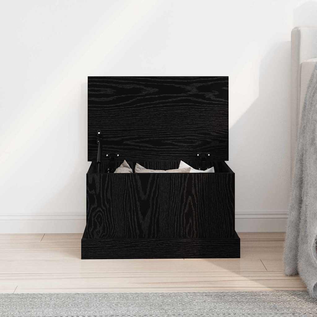 Aufbewahrungsbox Schwarz Eichen-Optik 50 x 30 x 28 cm