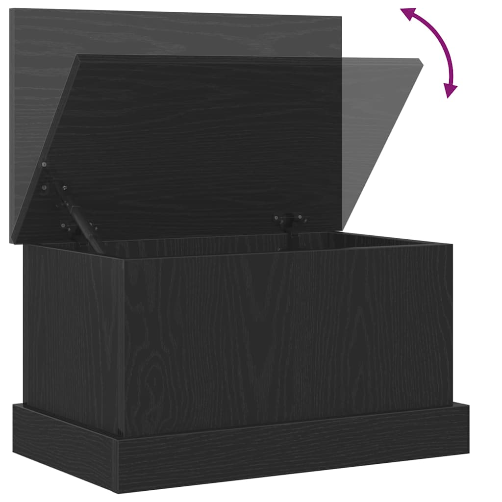 Aufbewahrungsbox Schwarz Eichen-Optik 50 x 30 x 28 cm