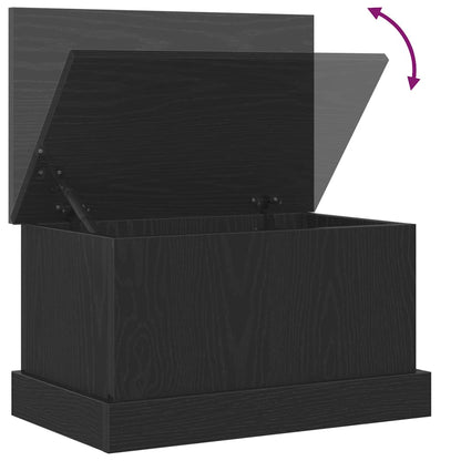 Aufbewahrungsbox Schwarz Eichen-Optik 50 x 30 x 28 cm