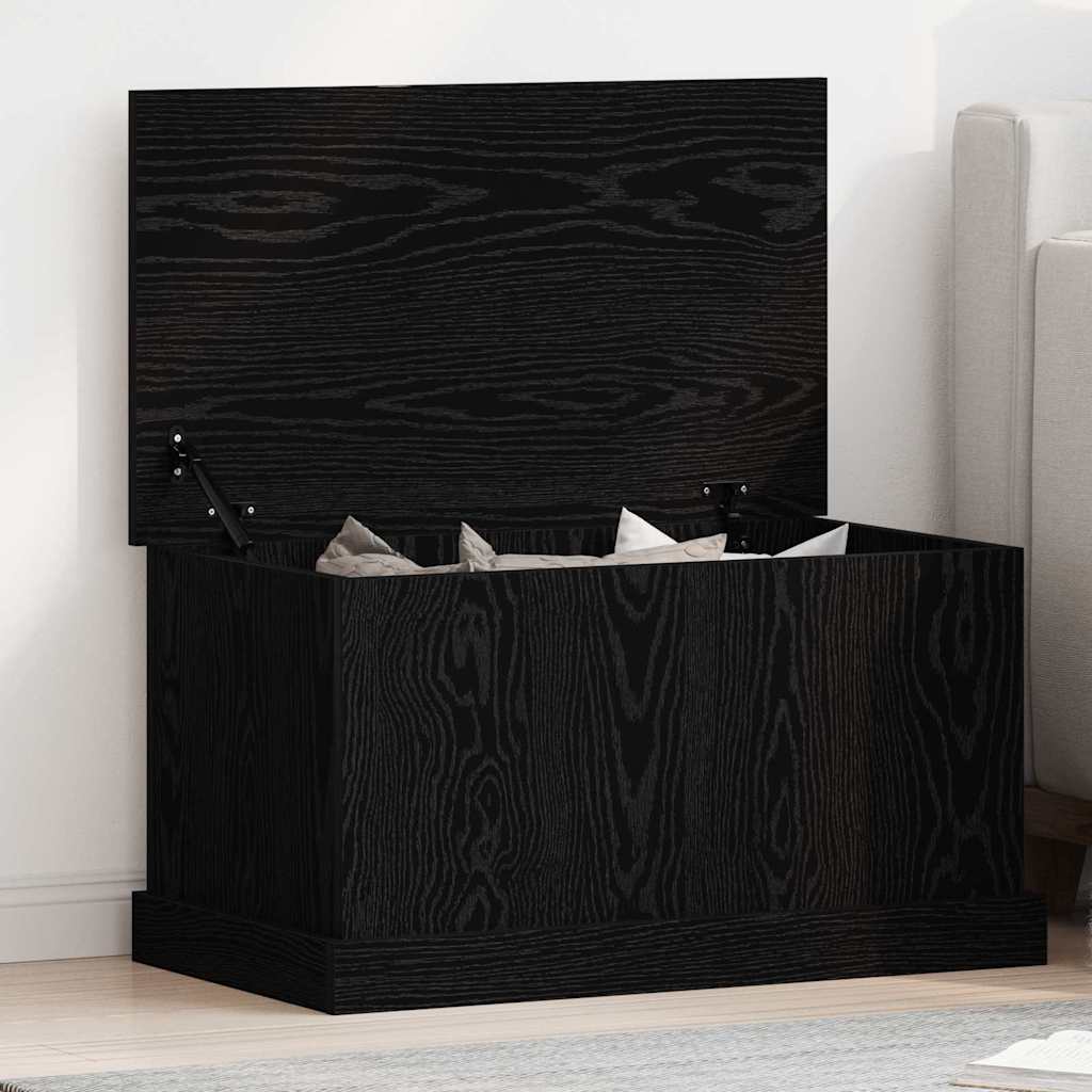 Aufbewahrungsbox Schwarz Eichen-Optik 70 x 40 x 38 cm