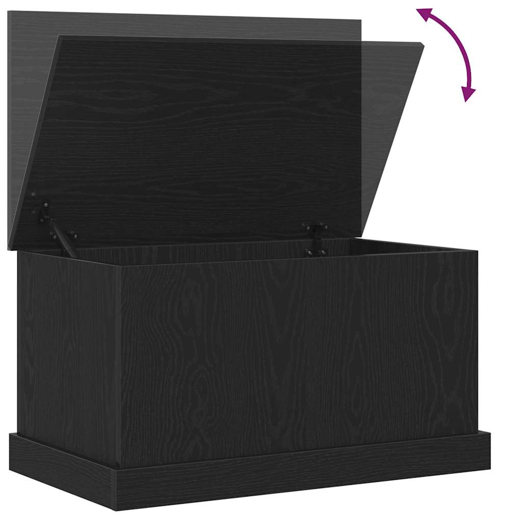 Aufbewahrungsbox Schwarz Eichen-Optik 70 x 40 x 38 cm