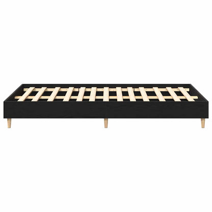 Bettrahmen Schwarz Eichen-Optik 203 x 123 x 25 cm Holzwerkstoff