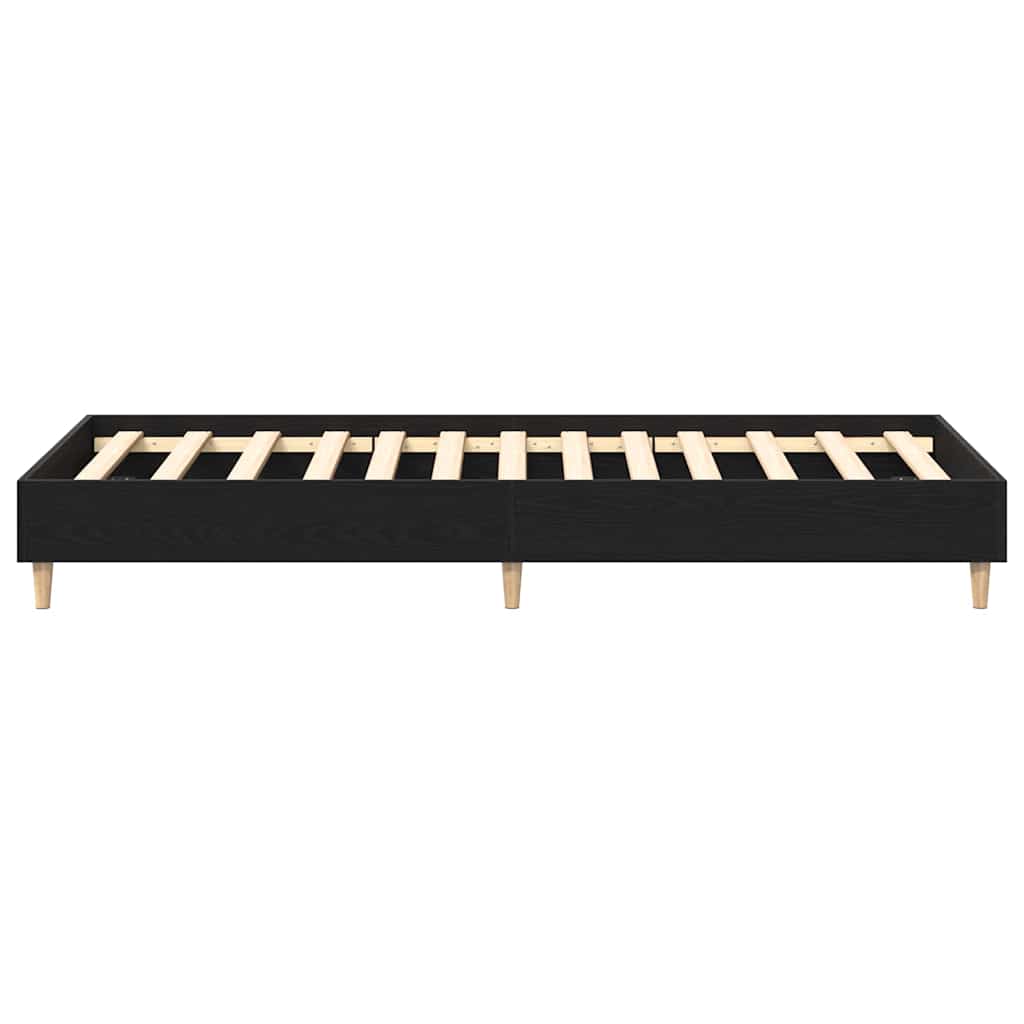 Bettrahmen Schwarz Eichen-Optik 203 x 93 x 25 cm Holzwerkstoff