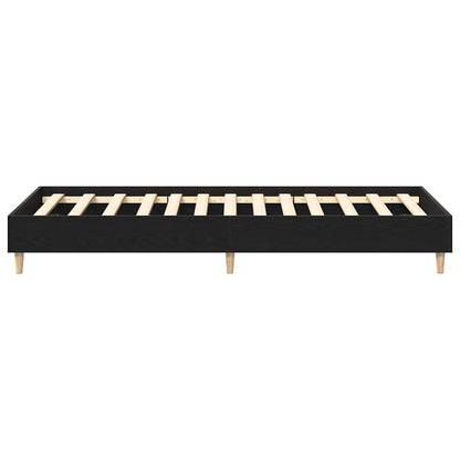 Bettrahmen Schwarz Eichen-Optik 203 x 93 x 25 cm Holzwerkstoff