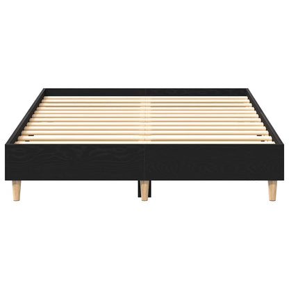 Bettrahmen Schwarz Eichen-Optik 193 x 138 x 25 cm Holzwerkstoff