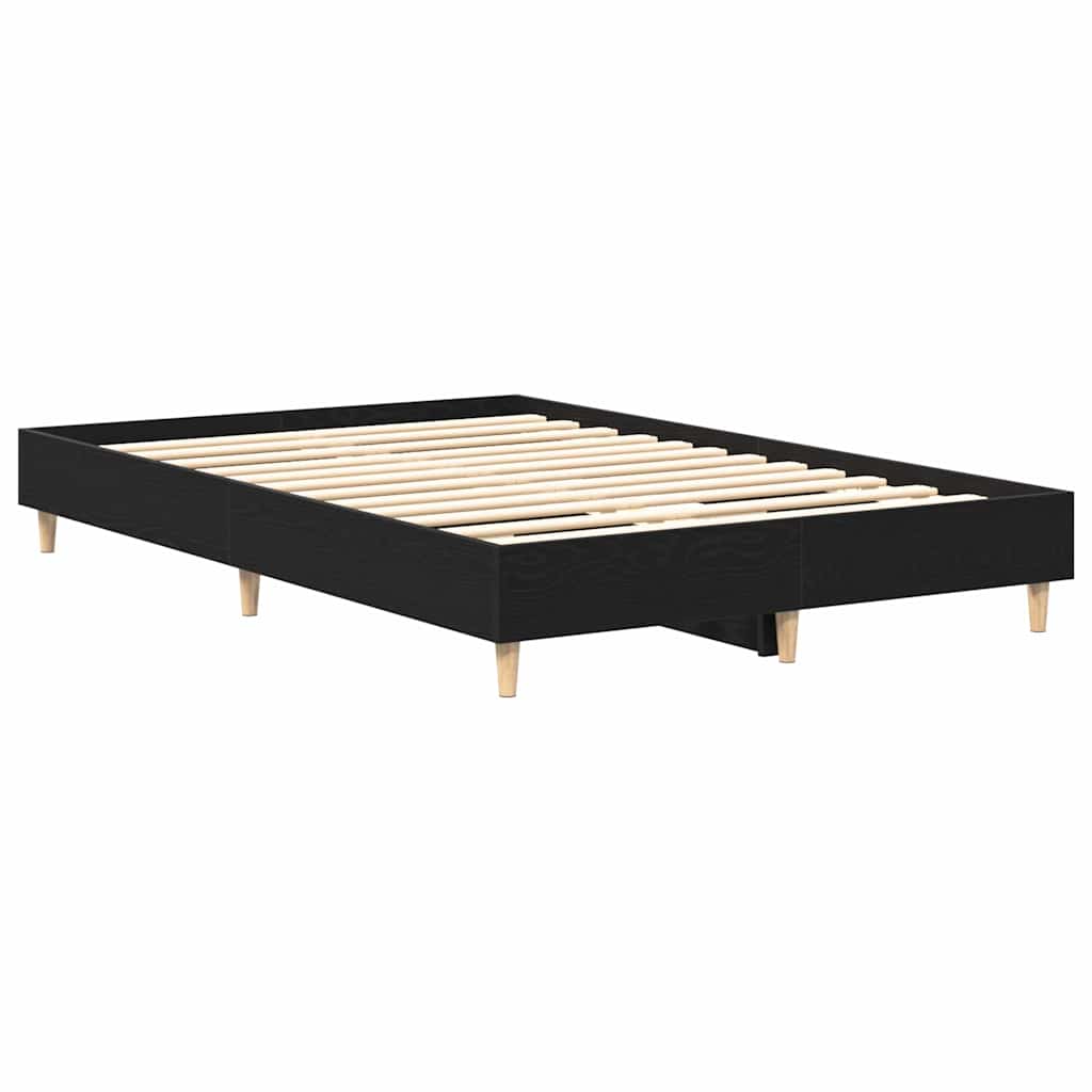 Bettrahmen Schwarz Eichen-Optik 193 x 123 x 25 cm Holzwerkstoff