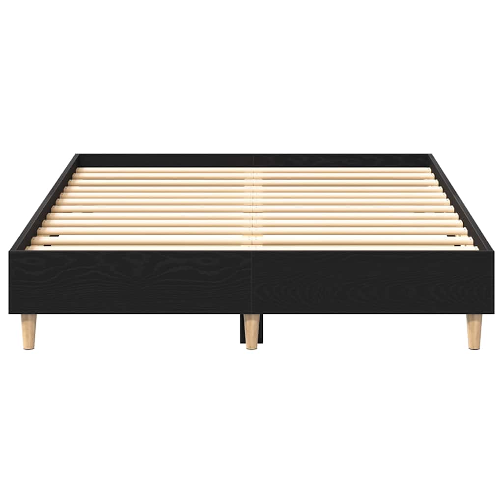 Bettrahmen Schwarz Eichen-Optik 193 x 123 x 25 cm Holzwerkstoff