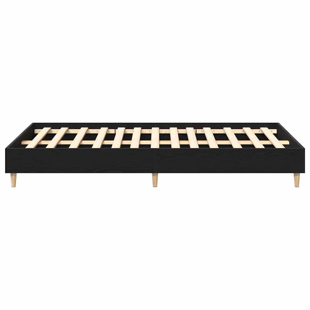 Bettrahmen Schwarz Eichen-Optik 193 x 123 x 25 cm Holzwerkstoff