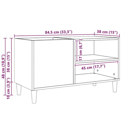 Schallplattenschrank 84,5 x 38 x 48 cm Holzwerkstoff