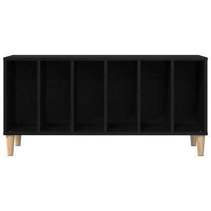 Schallplattenschrank Schwarz Eichen-Optik 100 x 38 x 48 cm