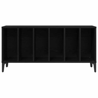 Schallplattenschrank Schwarz Eichen-Optik 100 x 38 x 48 cm