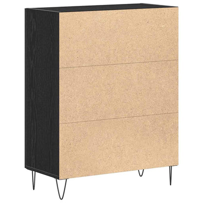 Sideboard Schwarz Eichen-Optik 69,5 x 34 x 90 cm Holzwerkstoff