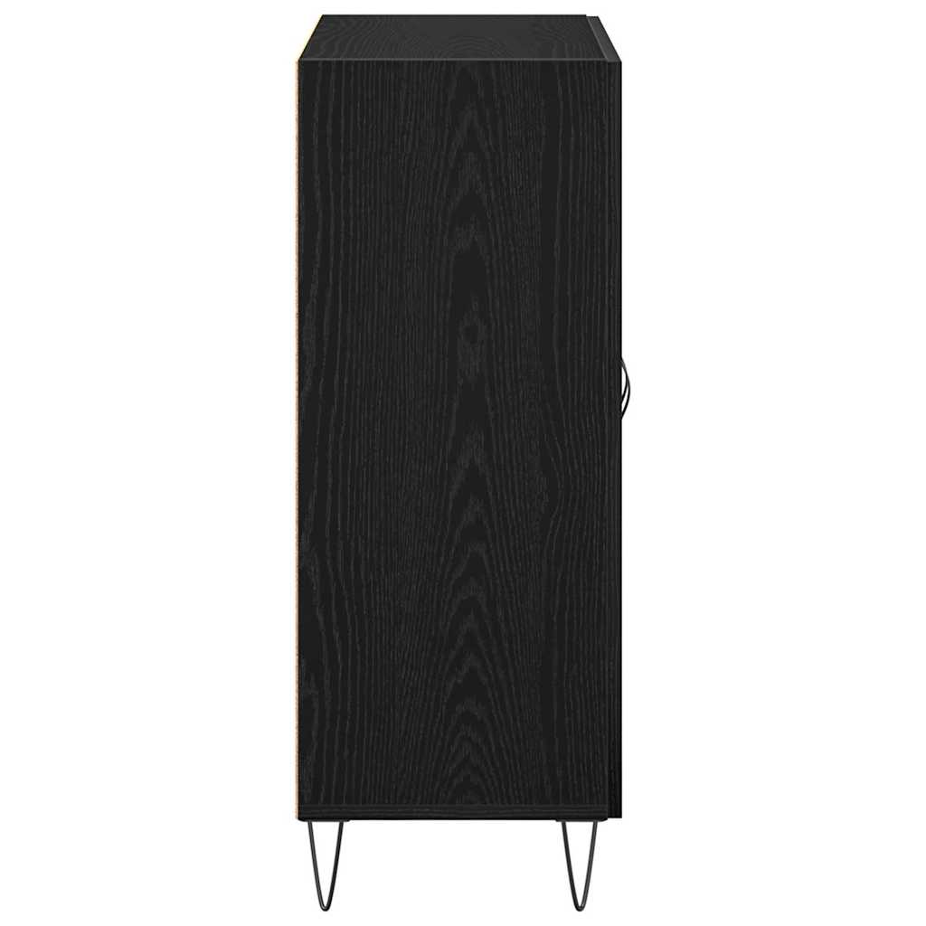 Sideboard Schwarz Eichen-Optik 69,5 x 34 x 90 cm Holzwerkstoff