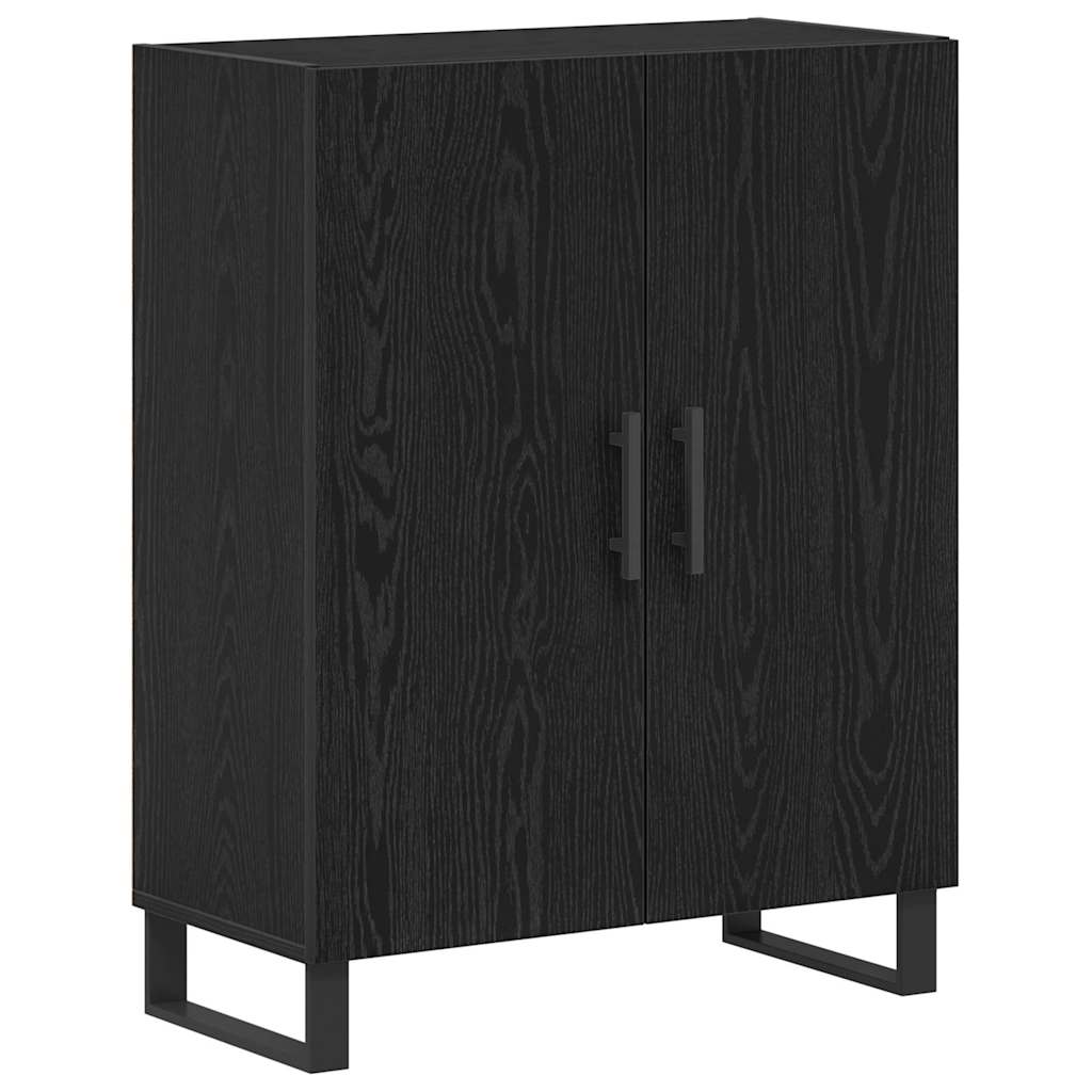 Sideboard Schwarz Eichen-Optik 69,5 x 34 x 90 cm Holzwerkstoff