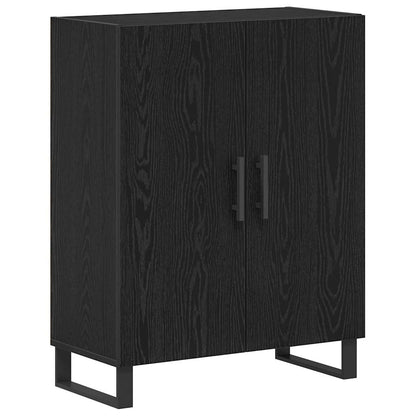 Sideboard Schwarz Eichen-Optik 69,5 x 34 x 90 cm Holzwerkstoff