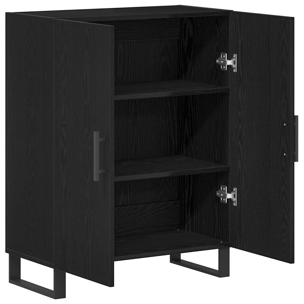 Sideboard Schwarz Eichen-Optik 69,5 x 34 x 90 cm Holzwerkstoff
