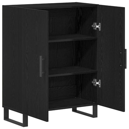 Sideboard Schwarz Eichen-Optik 69,5 x 34 x 90 cm Holzwerkstoff