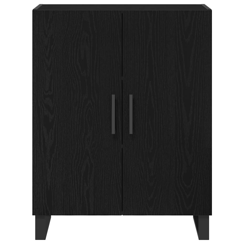 Sideboard Schwarz Eichen-Optik 69,5 x 34 x 90 cm Holzwerkstoff