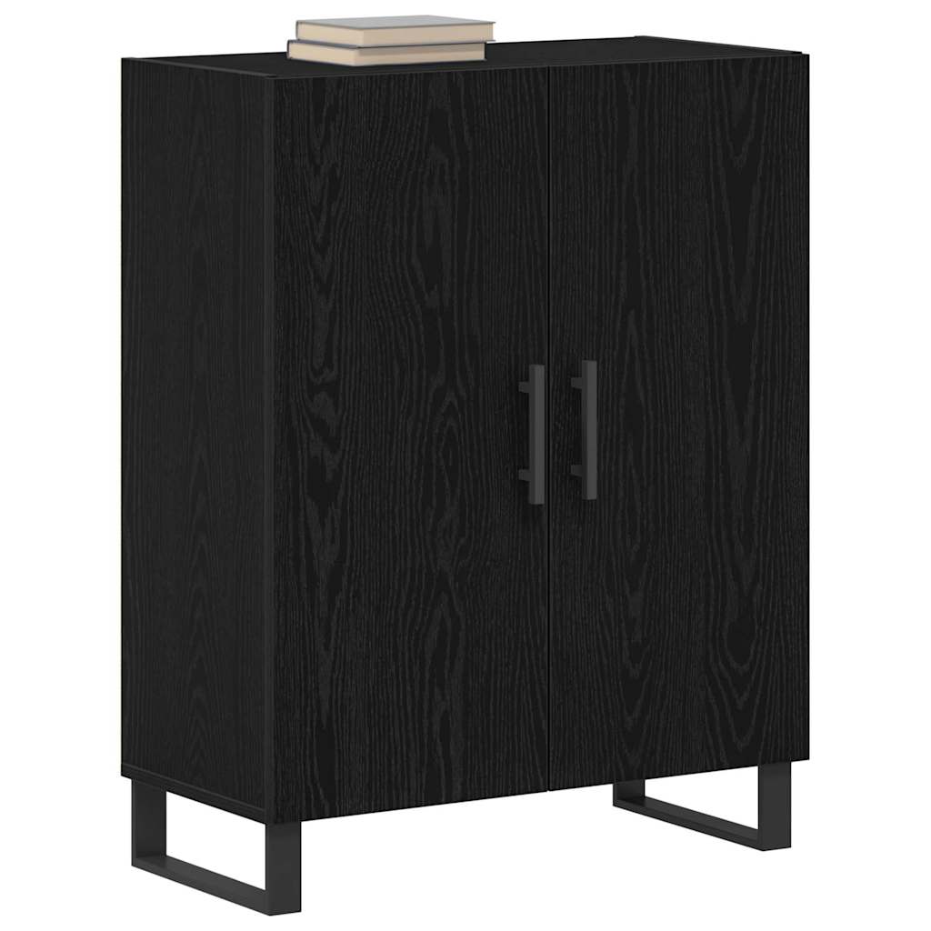 Sideboard Schwarz Eichen-Optik 69,5 x 34 x 90 cm Holzwerkstoff