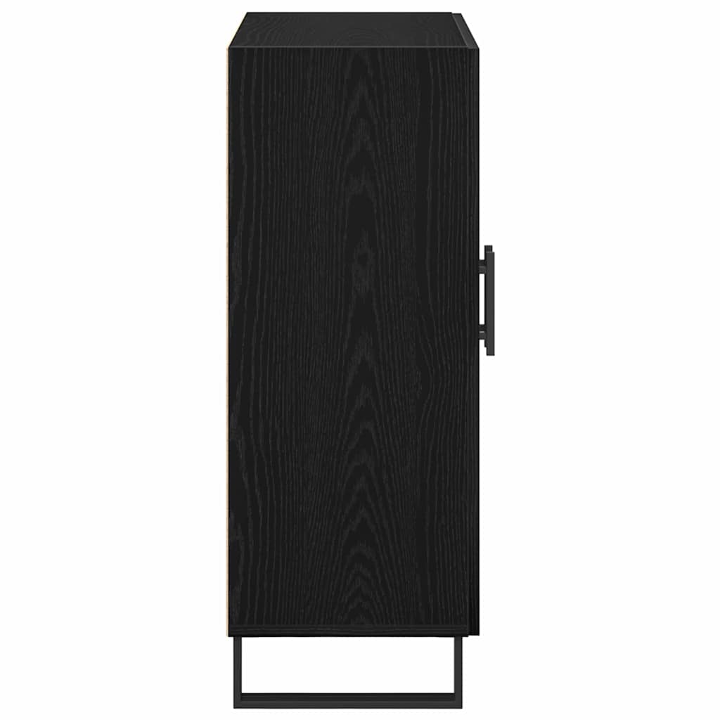 Sideboard Schwarz Eichen-Optik 69,5 x 34 x 90 cm Holzwerkstoff