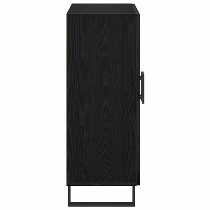 Sideboard Schwarz Eichen-Optik 69,5 x 34 x 90 cm Holzwerkstoff