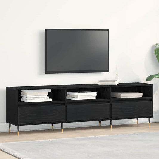 TV-Schränk Schwarze Eiche 150 x 30 x 44.5 cm Holzwerkstoff