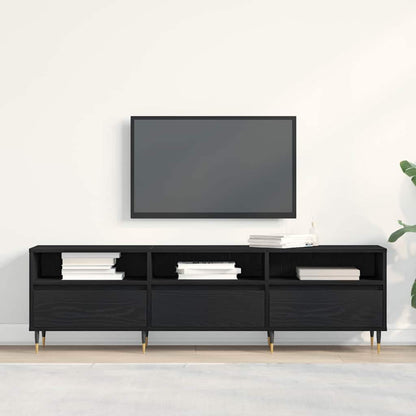 TV-Schränk 150 x 30 x 44,5 cm Schwarz Eichen-Optik