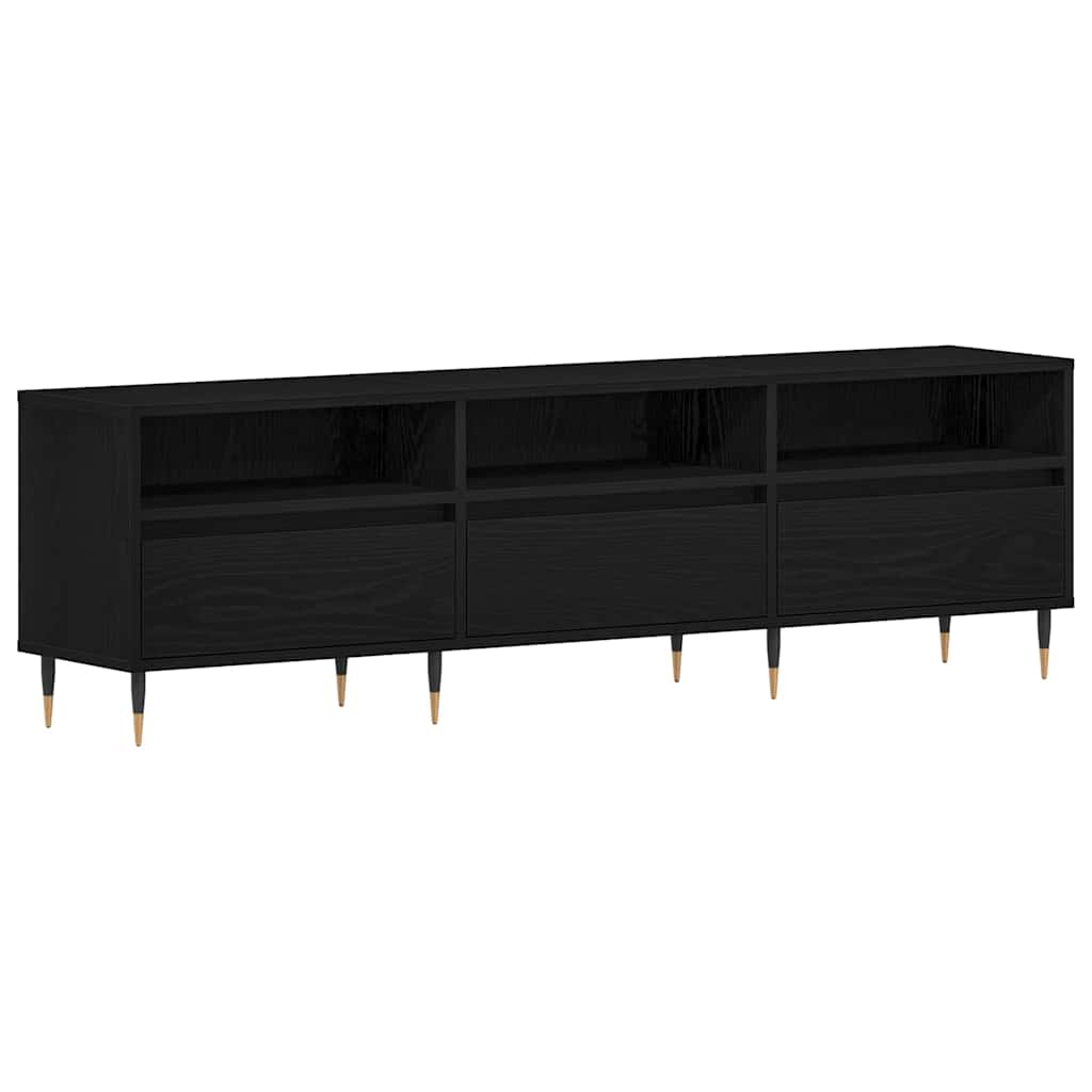 TV-Schränk Schwarze Eiche 150 x 30 x 44.5 cm Holzwerkstoff