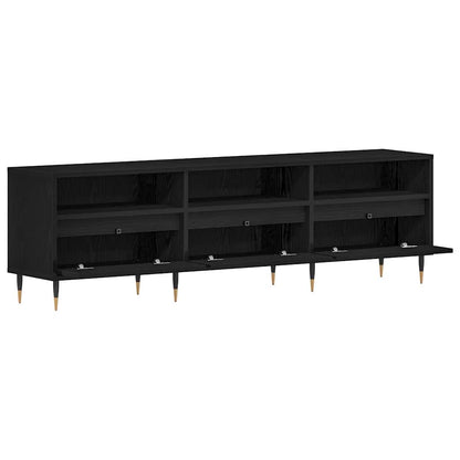 TV-Schränk 150 x 30 x 44,5 cm Schwarz Eichen-Optik