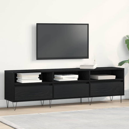 TV-Schränk 150 x 30 x 44,5 cm Schwarz Eichen-Optik