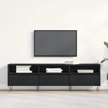 TV-Schränk 150 x 30 x 44,5 cm Schwarz Eichen-Optik