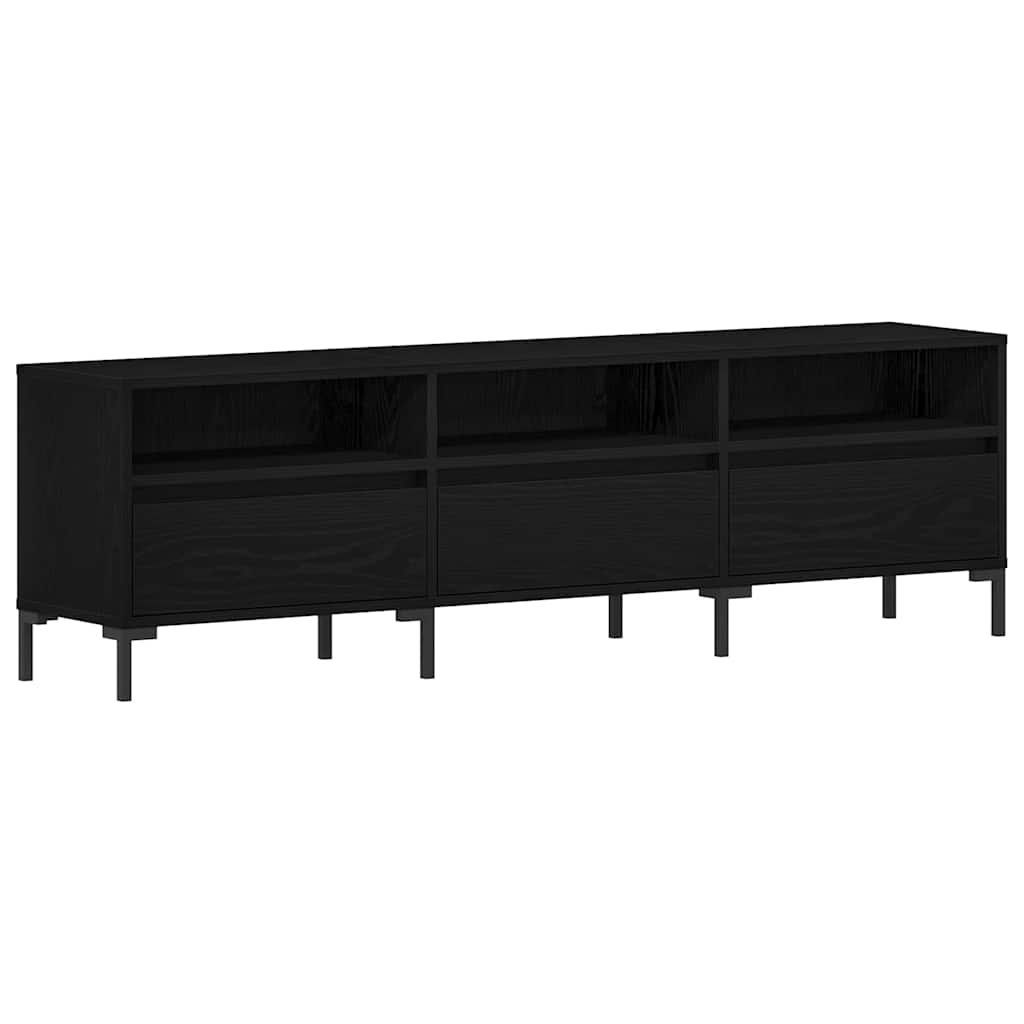 TV-Schränk 150 x 30 x 44,5 cm Schwarz Eichen-Optik