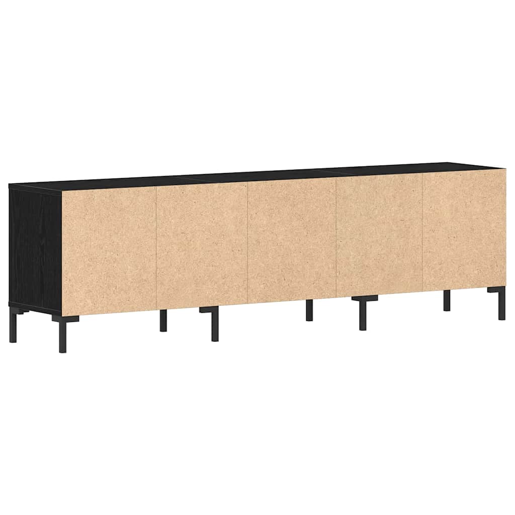 TV-Schränk 150 x 30 x 44,5 cm Schwarz Eichen-Optik