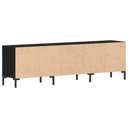 TV-Schränk 150 x 30 x 44,5 cm Schwarz Eichen-Optik