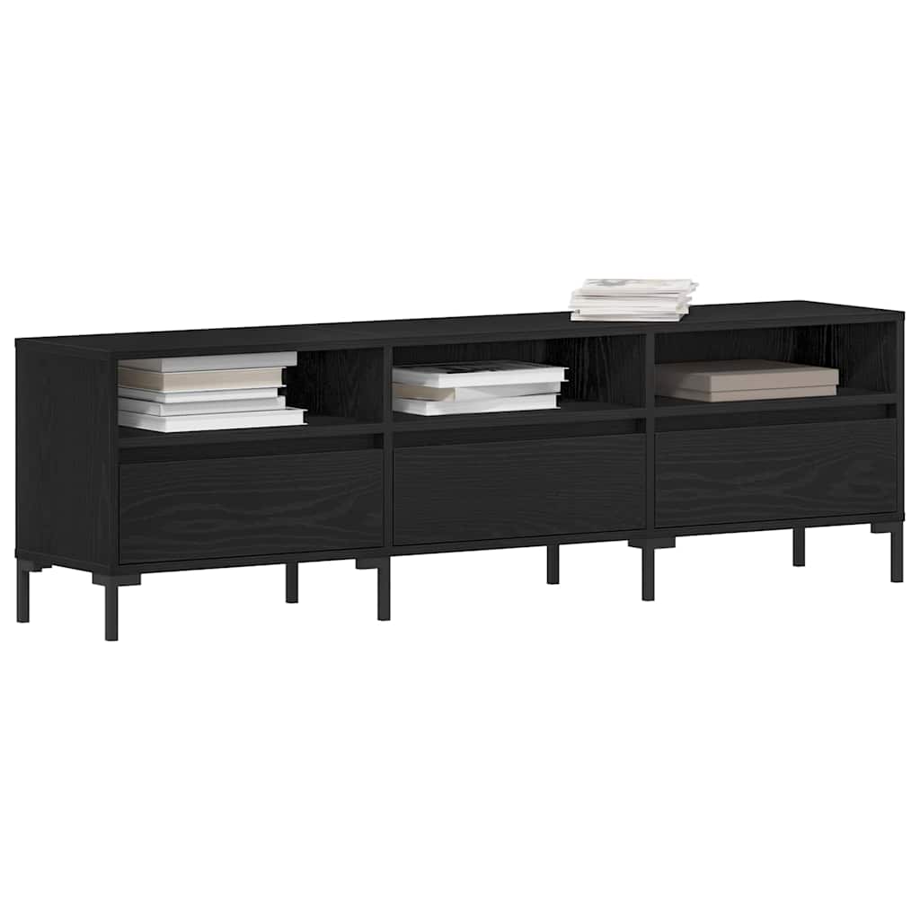 TV-Schränk 150 x 30 x 44,5 cm Schwarz Eichen-Optik