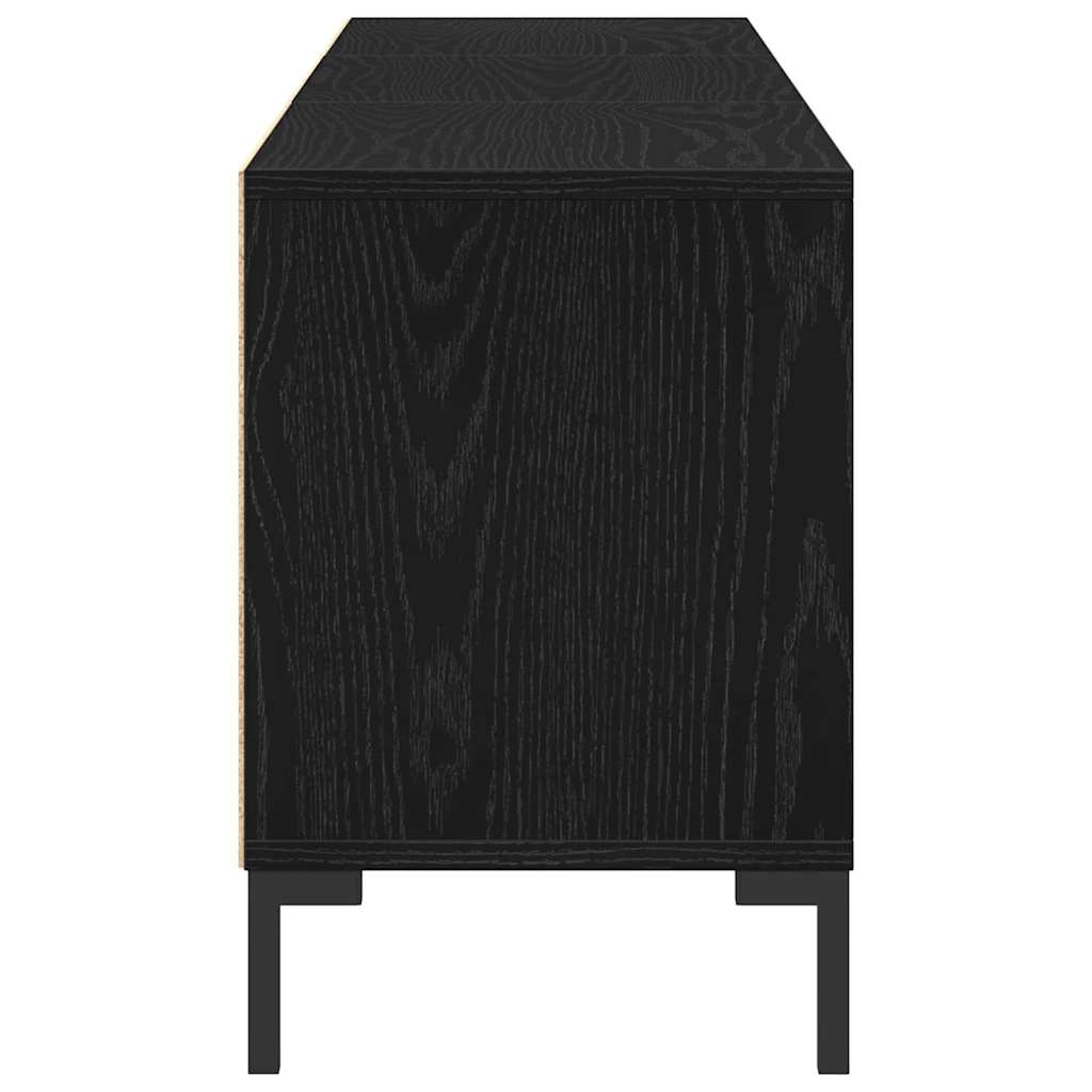 TV-Schränk 150 x 30 x 44,5 cm Schwarz Eichen-Optik