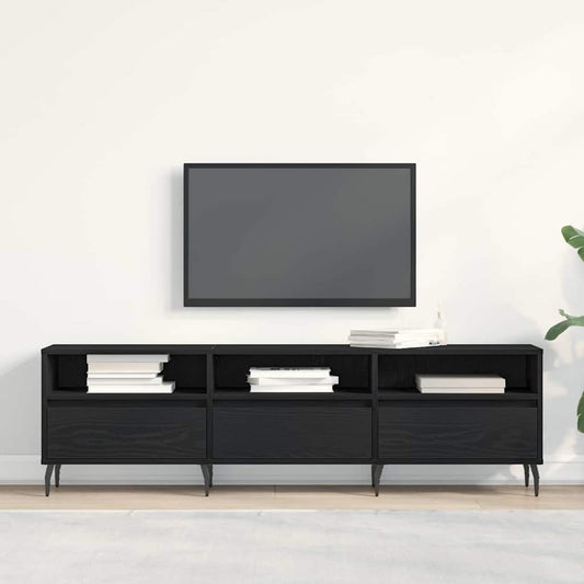 TV-Schränk Schwarz Eichen-Optik 150 x 30 x 44.5 cm