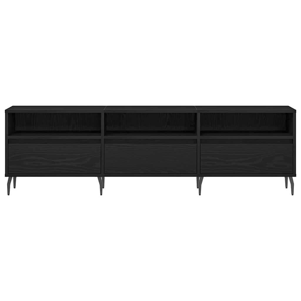 TV-Schränk 150 x 30 x 44,5 cm Schwarz Eichen-Optik