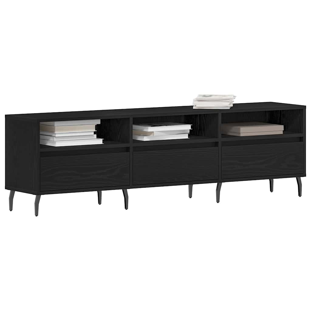 TV-Schränk 150 x 30 x 44,5 cm Schwarz Eichen-Optik