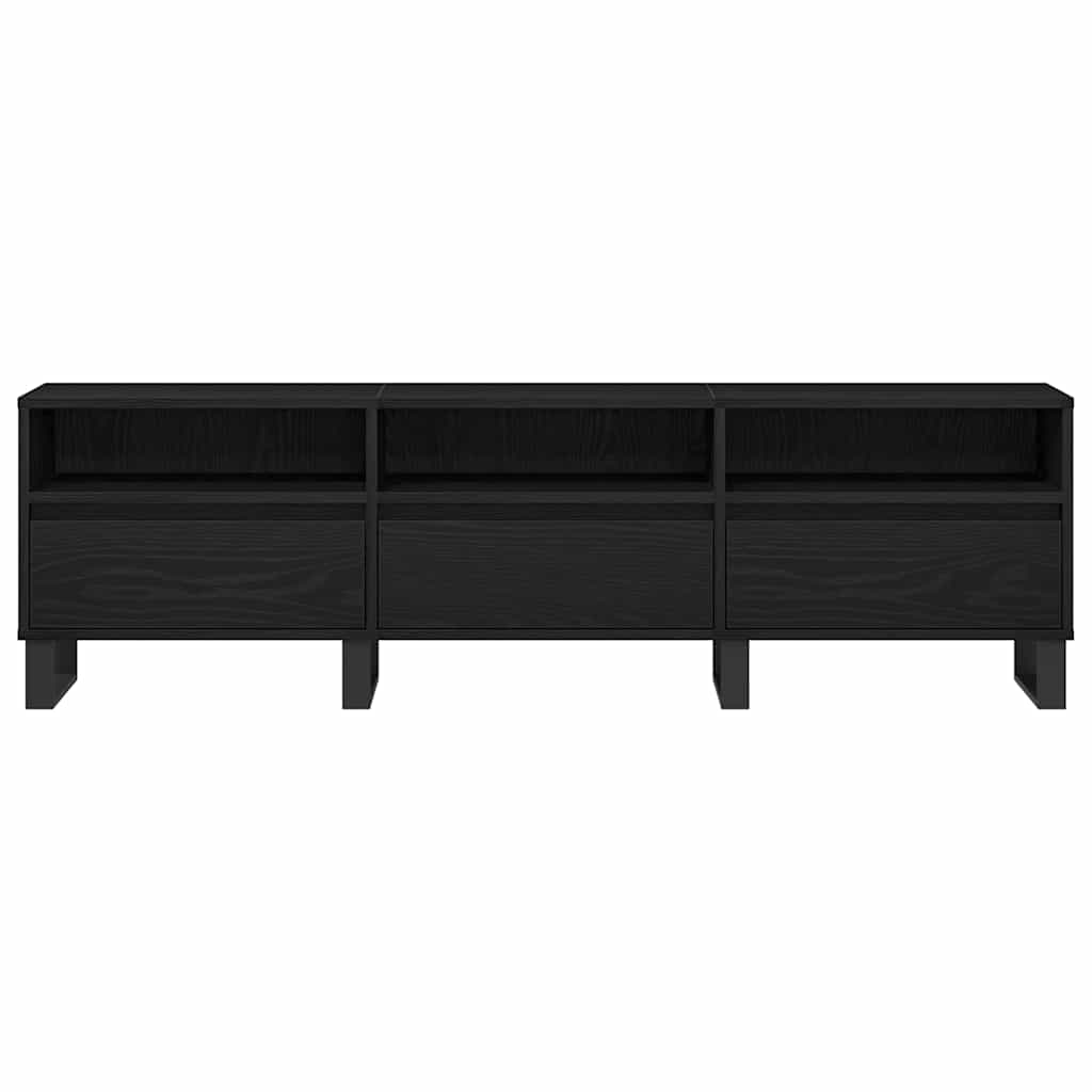 TV-Schränk Schwarz Eichen-Optik 150 x 30 x 44.5 cm