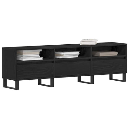 TV-Schränk 150 x 30 x 44,5 cm Schwarz Eichen-Optik