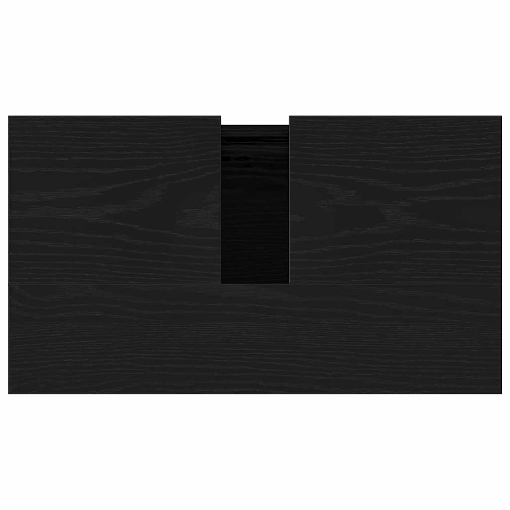 Waschbeckenschrank Schwarz Eichen-Optik 58 x 33 x 60 cm
