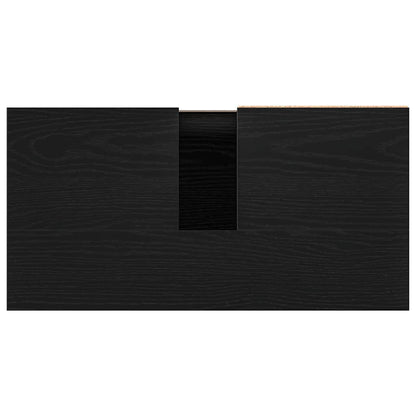 Badezimmerschrank Schwarz Eichen-Optik 65 x 33 x 60 cm