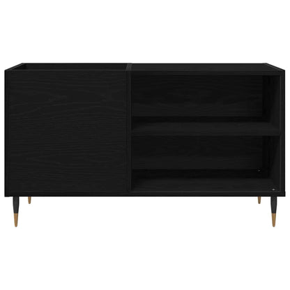 Schallplattenschrank Schwarz Eichen-Optik 85 x 38 x 48 cm