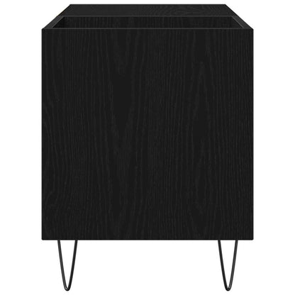 Schallplattenschrank Schwarz Eichen-Optik 85 x 38 x 48 cm