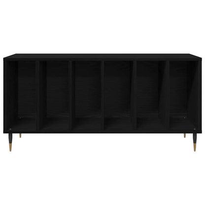Schallplattenschrank Schwarz Eichen-Optik 100 x 38 x 48 cm