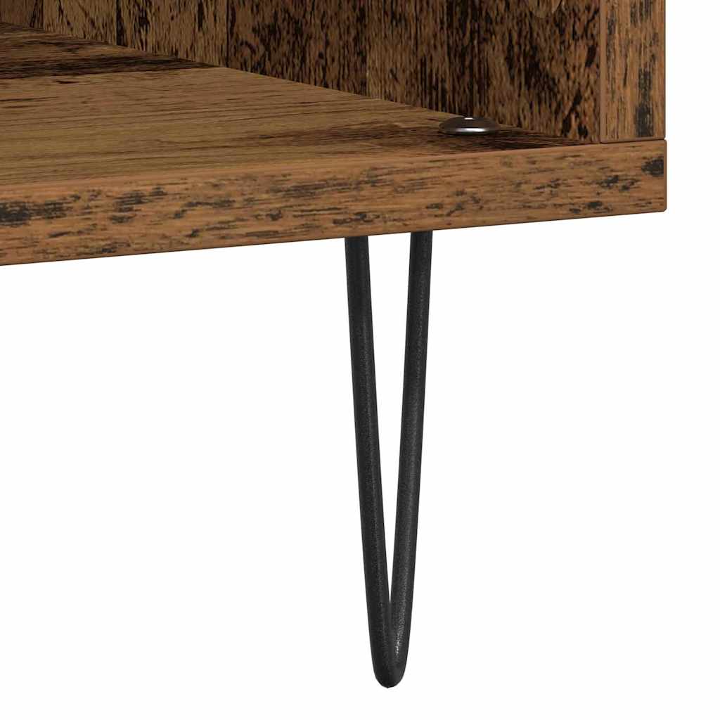 Schallplattenschrank mit Regal Artisan-Eiche 100 x 38 x 48 cm