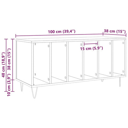 Schallplattenschrank Artisan-Eiche 100 x 38 x 48 cm